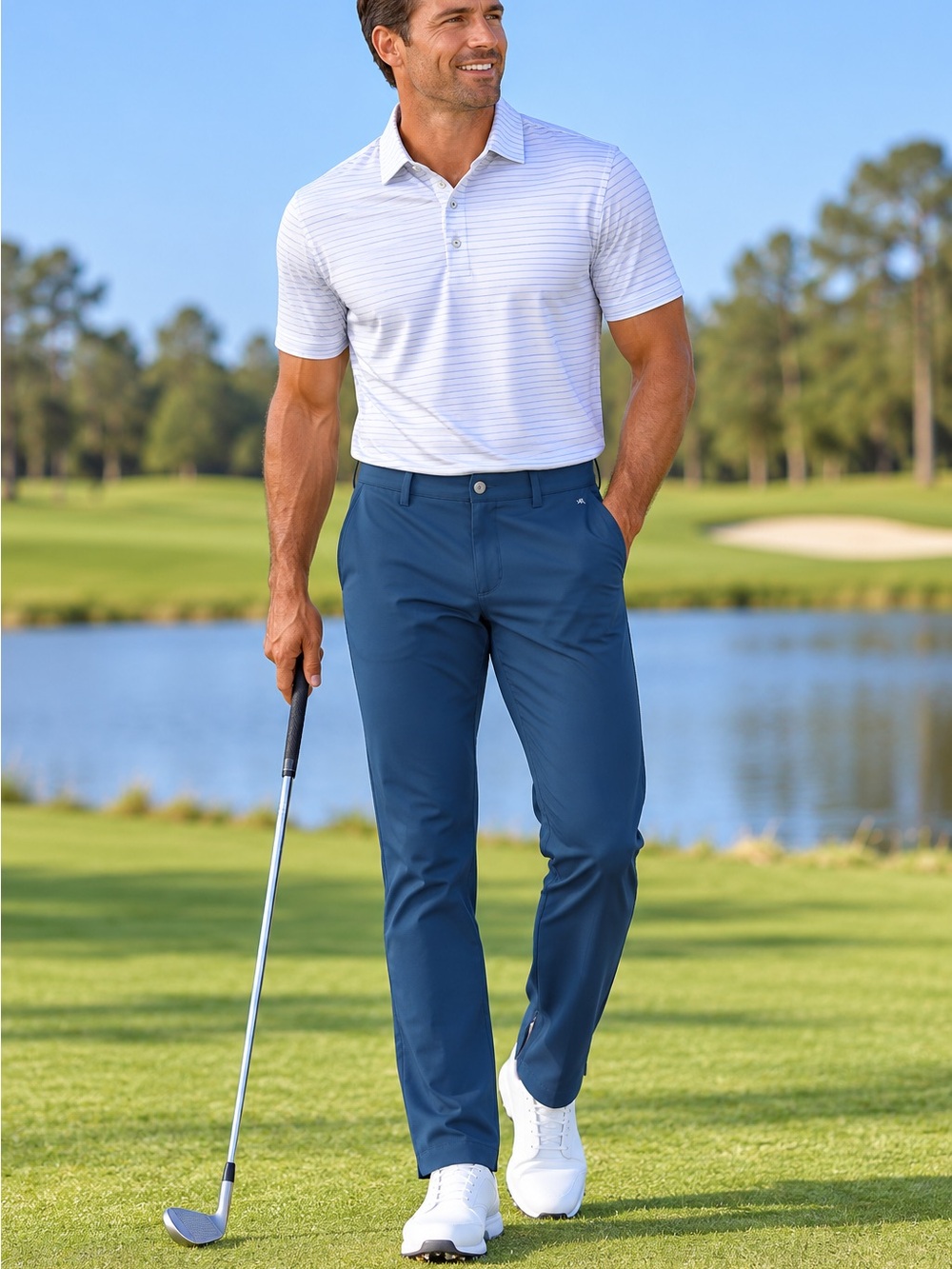Maide by Bonobos Men's Performance Golf Chino Pants - Blue 34x30